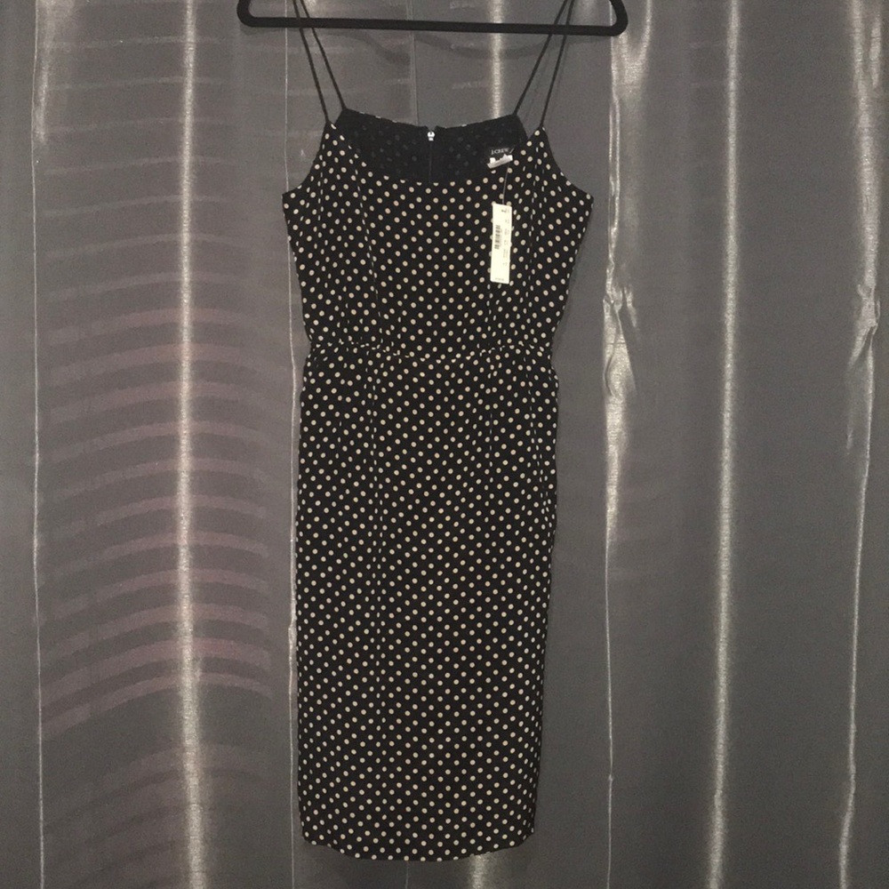 J Crew Polka Dot Silk Dress Size 6 NWT - Picture 1 of 4